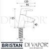 Bristan Orta Bath Taps Dimensions